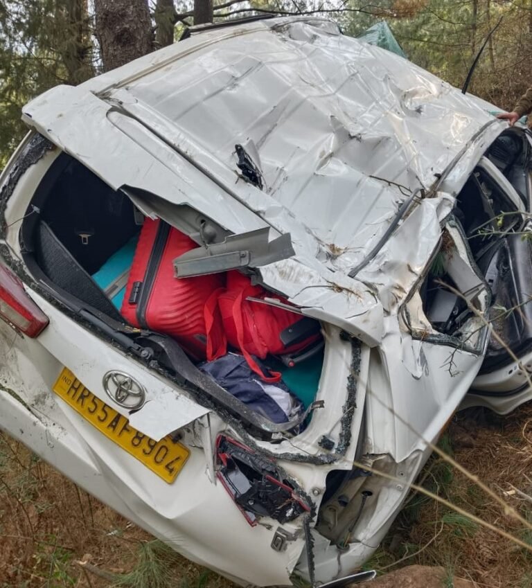 औली जोशीमठ रोड सुनील बैंड के पास  पर्यटक वाहन दुर्घटनाग्रस्त, चार लोग हुए घायल