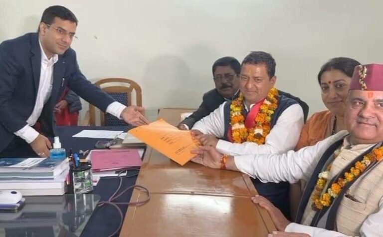 पौड़ी प्रत्याशी अनिल बलूनी का हुआ नामांकन, विशाल जनसभा आयोजित
