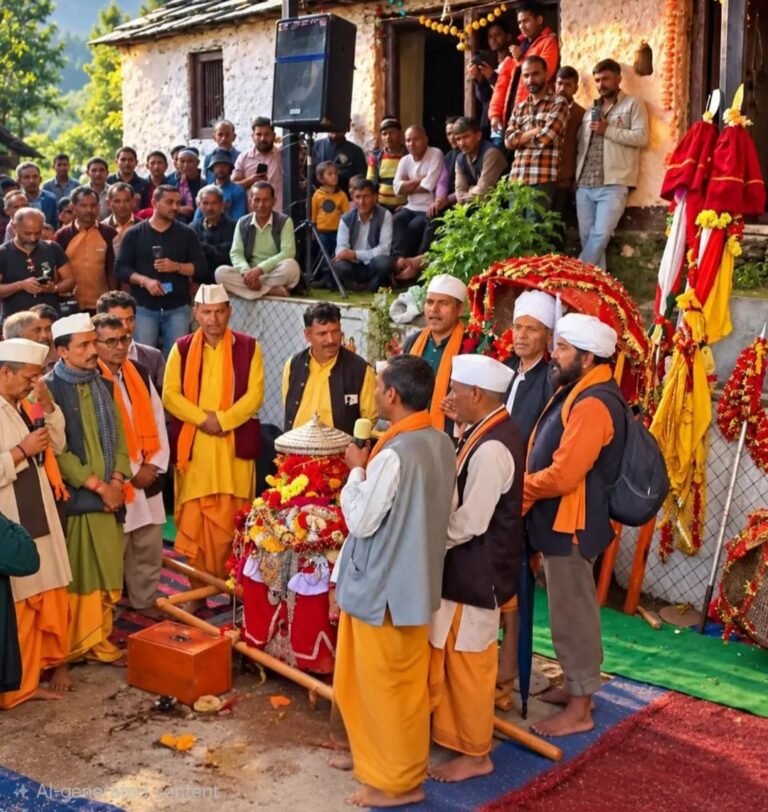 मायके से ससुराल क्षेत्र में पहुंची बधाण की नंदा डोली